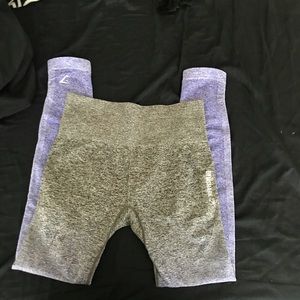 Gymshark grey & purple ombré leggings